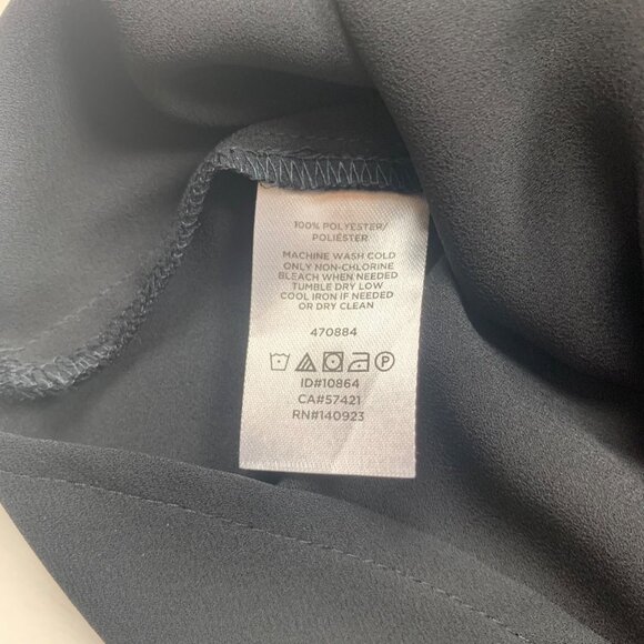 Loft XS Black Ruffle Sleeve Blouse Button Detail - Picture 5 of 6